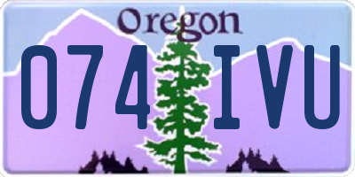 OR license plate 074IVU