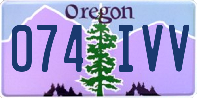 OR license plate 074IVV