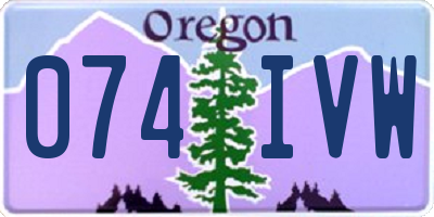 OR license plate 074IVW