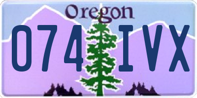 OR license plate 074IVX
