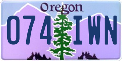 OR license plate 074IWN