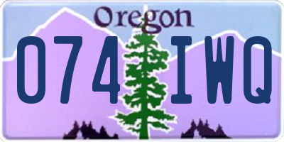 OR license plate 074IWQ