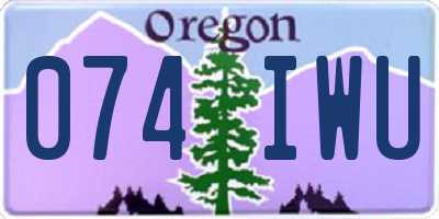 OR license plate 074IWU