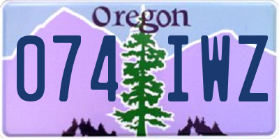 OR license plate 074IWZ