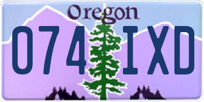OR license plate 074IXD