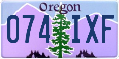 OR license plate 074IXF