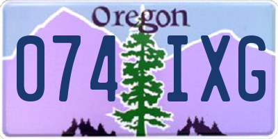 OR license plate 074IXG