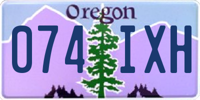 OR license plate 074IXH
