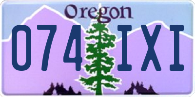 OR license plate 074IXI