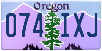 OR license plate 074IXJ