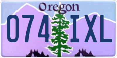 OR license plate 074IXL