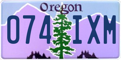 OR license plate 074IXM