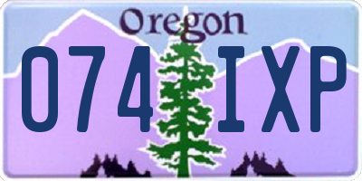 OR license plate 074IXP