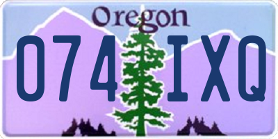 OR license plate 074IXQ