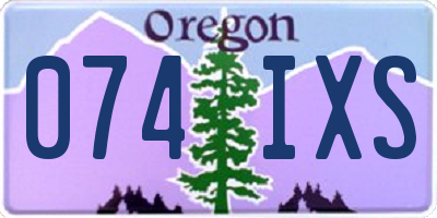 OR license plate 074IXS