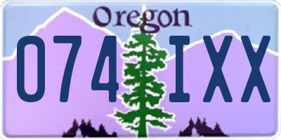 OR license plate 074IXX