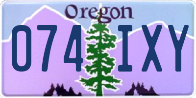 OR license plate 074IXY
