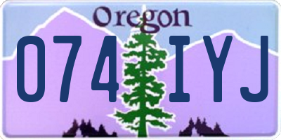 OR license plate 074IYJ