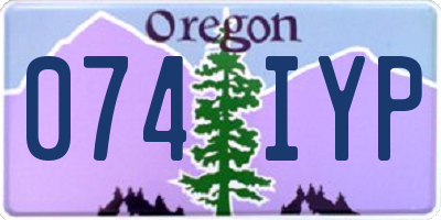 OR license plate 074IYP