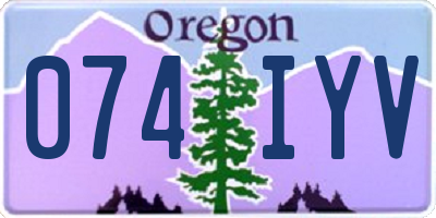 OR license plate 074IYV
