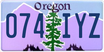 OR license plate 074IYZ