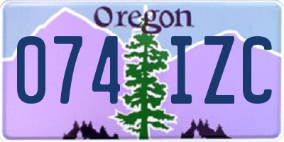 OR license plate 074IZC