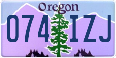 OR license plate 074IZJ