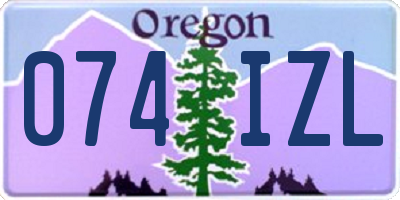 OR license plate 074IZL