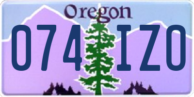 OR license plate 074IZO
