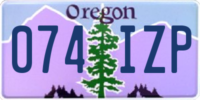 OR license plate 074IZP
