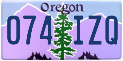 OR license plate 074IZQ
