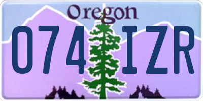 OR license plate 074IZR