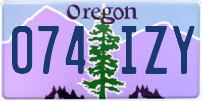 OR license plate 074IZY