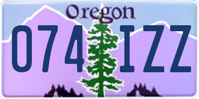 OR license plate 074IZZ