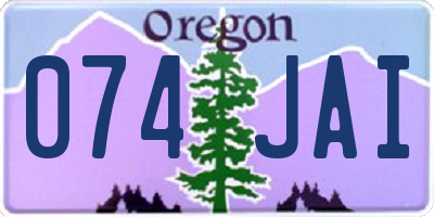 OR license plate 074JAI