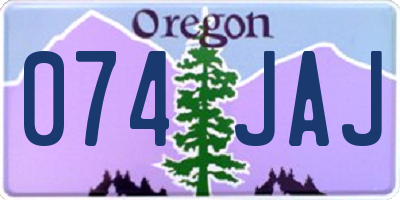 OR license plate 074JAJ