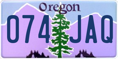 OR license plate 074JAQ