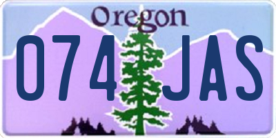 OR license plate 074JAS