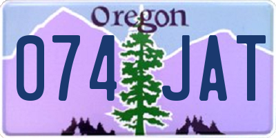 OR license plate 074JAT