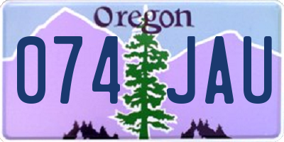 OR license plate 074JAU