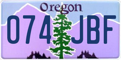 OR license plate 074JBF