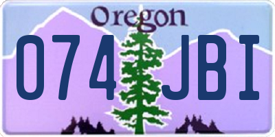 OR license plate 074JBI