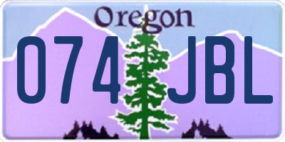 OR license plate 074JBL