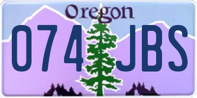 OR license plate 074JBS