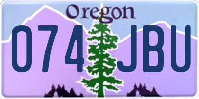 OR license plate 074JBU