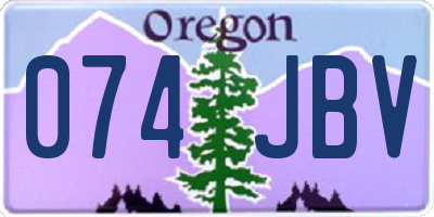 OR license plate 074JBV
