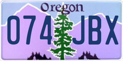 OR license plate 074JBX