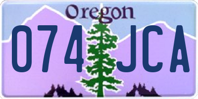 OR license plate 074JCA