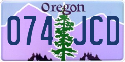 OR license plate 074JCD