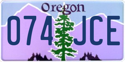 OR license plate 074JCE